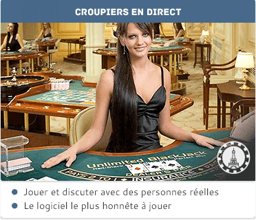 croupiers en direct blackjack